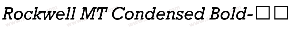 Rockwell MT Condensed Bold字体转换